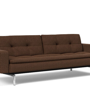 Innovation  Dublexo Sovesofa Med Polstret Armlæn Liggemål 115x210 Cm-359-krom