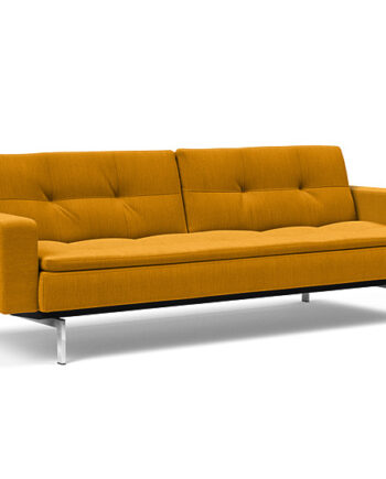 Innovation  Dublexo Sovesofa Med Polstret Armlæn Liggemål 115x210 Cm-507-krom