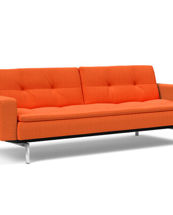 Innovation  Dublexo Sovesofa Med Polstret Armlæn Liggemål 115x210 Cm-510 -krom