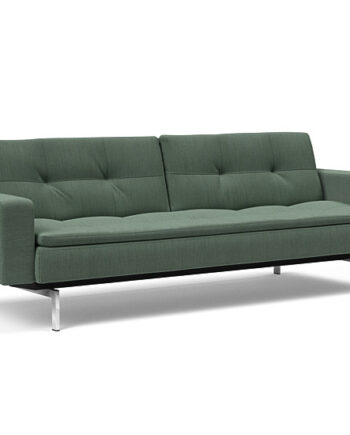 Innovation  Dublexo Sovesofa Med Polstret Armlæn Liggemål 115x210 Cm-518 -krom