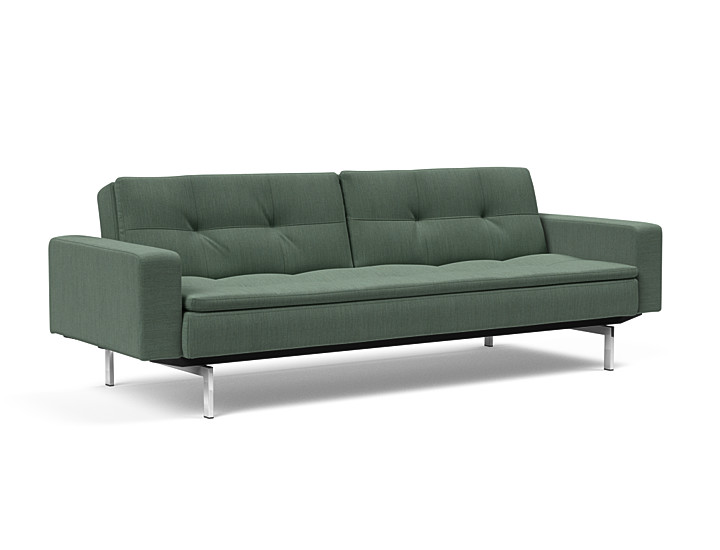 Innovation Dublexo Sovesofa Med Polstret Armlæn Liggemål 115x210 Cm-518 -krom