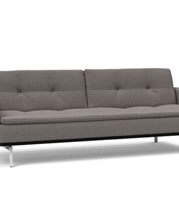 Innovation  Dublexo Sovesofa Med Polstret Armlæn Liggemål 115x210 Cm-521 -krom