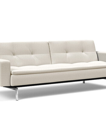 Innovation  Dublexo Sovesofa Med Polstret Armlæn Liggemål 115x210 Cm-531-krom