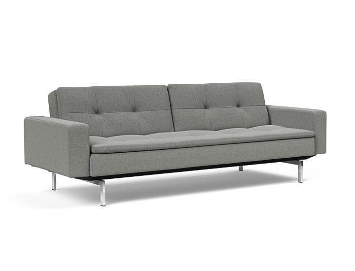 Innovation Dublexo Sovesofa Med Polstret Armlæn Liggemål 115x210 Cm-533 -krom