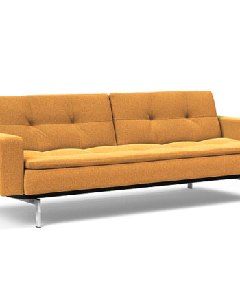 Innovation  Dublexo Sovesofa Med Polstret Armlæn Liggemål 115x210 Cm-536-krom