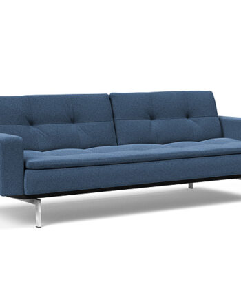 Innovation  Dublexo Sovesofa Med Polstret Armlæn Liggemål 115x210 Cm-537-krom