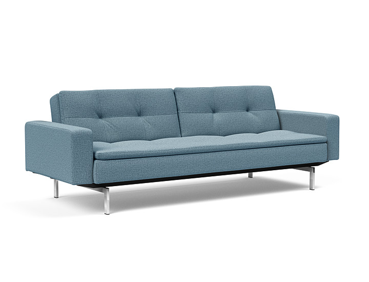 Innovation Dublexo Sovesofa Med Polstret Armlæn Liggemål 115x210 Cm-525 -krom
