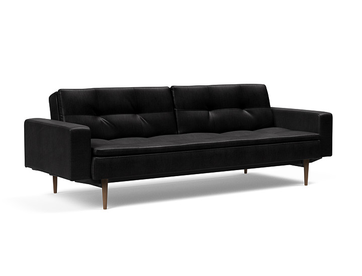 Innovation Dublexo Sovesofa Med Polstret Armlæn Liggemål 115x210 Cm-550 -mørke