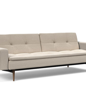 Innovation  Dublexo Sovesofa Med Polstret Armlæn Liggemål 115x210 Cm-612-mørke