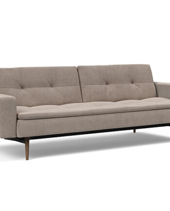 Innovation  Dublexo Sovesofa Med Polstret Armlæn Liggemål 115x210 Cm-318-mørke
