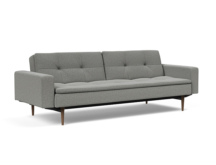 Innovation Dublexo Sovesofa Med Polstret Armlæn Liggemål 115x210 Cm-533 -mørke