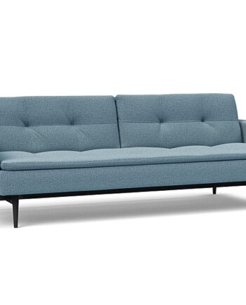 Innovation  Dublexo Sovesofa Med Polstret Armlæn Liggemål 115x210 Cm-525 -sort
