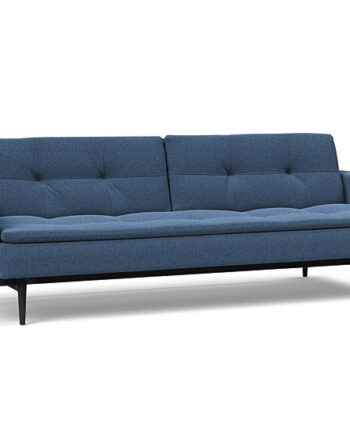 Innovation  Dublexo Sovesofa Med Polstret Armlæn Liggemål 115x210 Cm-537-sort