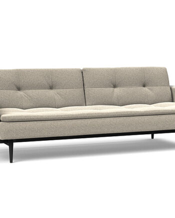 Innovation  Dublexo Sovesofa Med Polstret Armlæn Liggemål 115x210 Cm-539-sort