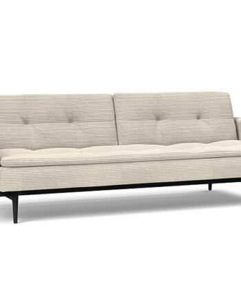 Innovation  Dublexo Sovesofa Med Polstret Armlæn Liggemål 115x210 Cm-594-sort