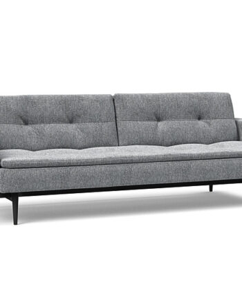 Innovation  Dublexo Sovesofa Med Polstret Armlæn Liggemål 115x210 Cm-565 -sort