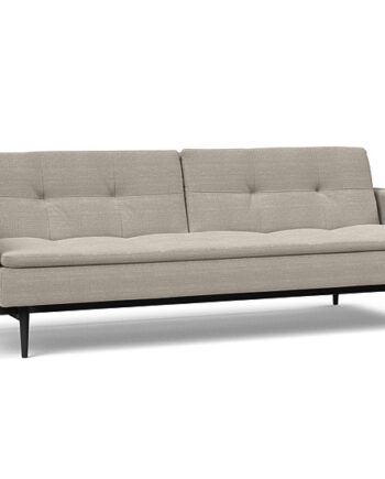 Innovation  Dublexo Sovesofa Med Polstret Armlæn Liggemål 115x210 Cm-579-sort
