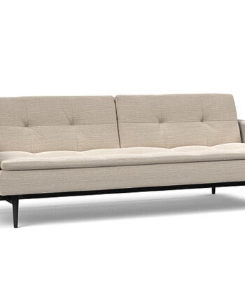 Innovation  Dublexo Sovesofa Med Polstret Armlæn Liggemål 115x210 Cm-612-sort