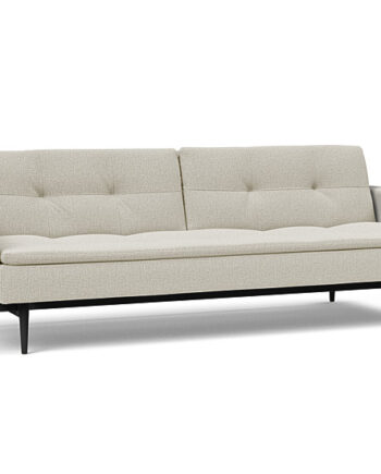 Innovation  Dublexo Sovesofa Med Polstret Armlæn Liggemål 115x210 Cm-527-sort