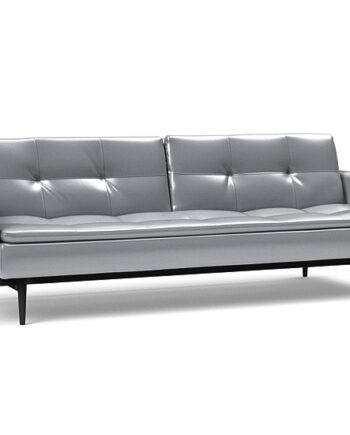 Innovation  Dublexo Sovesofa Med Polstret Armlæn Liggemål 115x210 Cm-688-sort