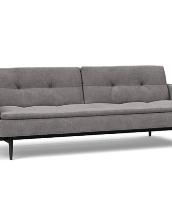 Innovation  Dublexo Sovesofa Med Polstret Armlæn Liggemål 115x210 Cm-217 -sort
