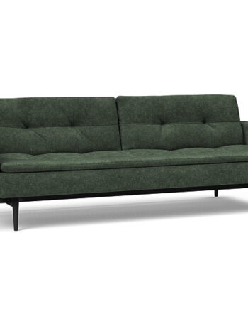 Innovation  Dublexo Sovesofa Med Polstret Armlæn Liggemål 115x210 Cm-281-sort