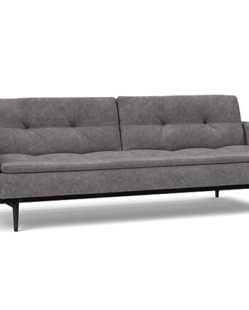 Innovation  Dublexo Sovesofa Med Polstret Armlæn Liggemål 115x210 Cm-282-sort