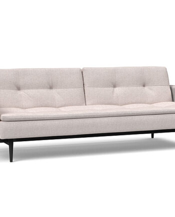 Innovation  Dublexo Sovesofa Med Polstret Armlæn Liggemål 115x210 Cm-300 -sort