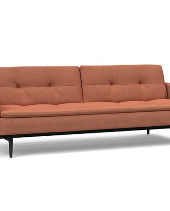 Innovation  Dublexo Sovesofa Med Polstret Armlæn Liggemål 115x210 Cm-301-sort