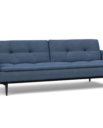 Innovation  Dublexo Sovesofa Med Polstret Armlæn Liggemål 115x210 Cm-302-sort