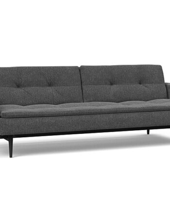Innovation  Dublexo Sovesofa Med Polstret Armlæn Liggemål 115x210 Cm-350-sort