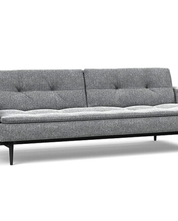 Innovation  Dublexo Sovesofa Med Polstret Armlæn Liggemål 115x210 Cm-351 -sort