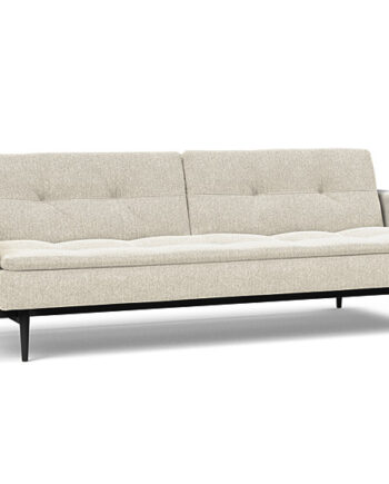 Innovation  Dublexo Sovesofa Med Polstret Armlæn Liggemål 115x210 Cm-357-sort