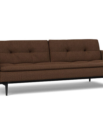 Innovation  Dublexo Sovesofa Med Polstret Armlæn Liggemål 115x210 Cm-359-sort