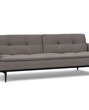 Innovation  Dublexo Sovesofa Med Polstret Armlæn Liggemål 115x210 Cm-521 -sort