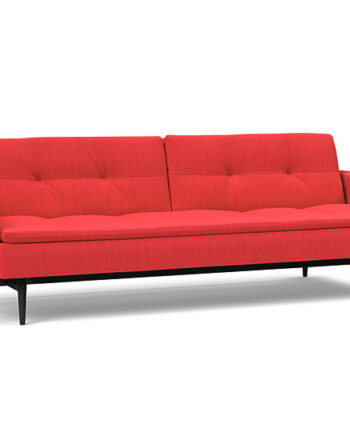 Innovation  Dublexo Sovesofa Med Polstret Armlæn Liggemål 115x210 Cm-511 -sort