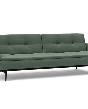 Innovation  Dublexo Sovesofa Med Polstret Armlæn Liggemål 115x210 Cm-518 -sort