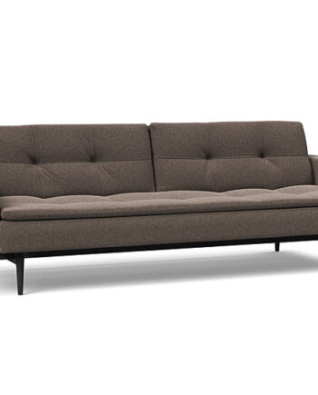 Innovation  Dublexo Sovesofa Med Polstret Armlæn Liggemål 115x210 Cm-530-sort