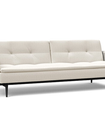 Innovation  Dublexo Sovesofa Med Polstret Armlæn Liggemål 115x210 Cm-531-sort