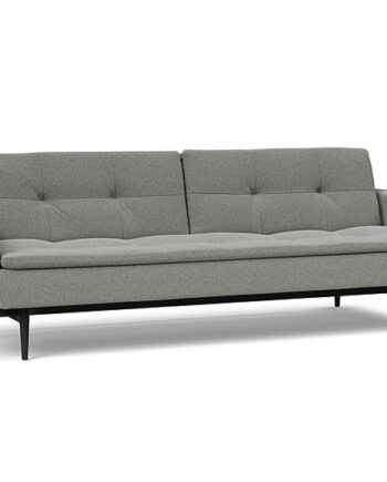 Innovation  Dublexo Sovesofa Med Polstret Armlæn Liggemål 115x210 Cm-533 -sort