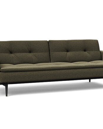 Innovation  Dublexo Sovesofa Med Polstret Armlæn Liggemål 115x210 Cm-535-sort