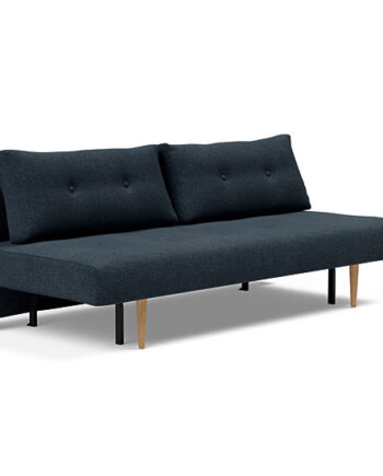 Innovation  Recast Plus Sovesofa 140x200 Cm Med Lys Egetræsben-515 Blå Nist