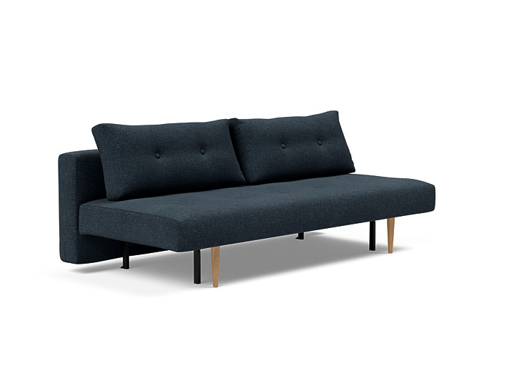 Innovation Recast Plus Sovesofa 140x200 Cm Med Lys Egetræsben-515 Blå Nist