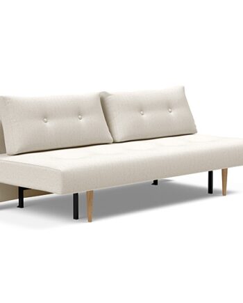 Innovation  Recast Plus Sovesofa 140x200 Cm Med Lys Egetræsben-531 Broucle Off White