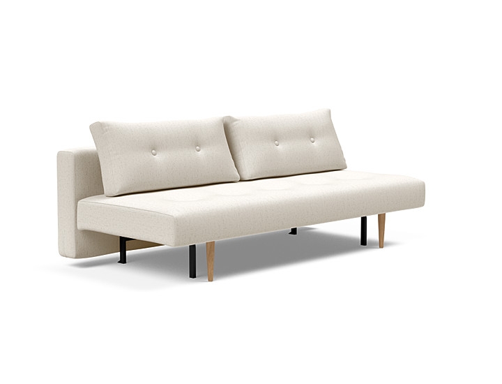 Innovation Recast Plus Sovesofa 140x200 Cm Med Lys Egetræsben-531 Broucle Off White