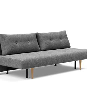 Innovation  Recast Plus Sovesofa 140x200 Cm Med Lys Egetræsben-563  Koksgrå