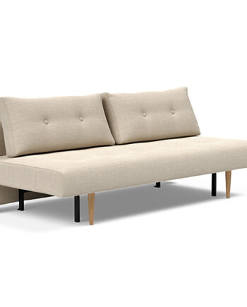 Innovation  Recast Plus Sovesofa 140x200 Cm Med Lys Egetræsben-586  Latte