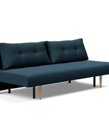 Innovation  Recast Plus Sovesofa 140x200 Cm Med Lys Egetræsben-580  Marinblå