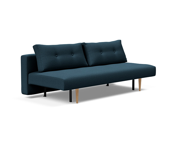 Innovation Recast Plus Sovesofa 140x200 Cm Med Lys Egetræsben-580 Marinblå