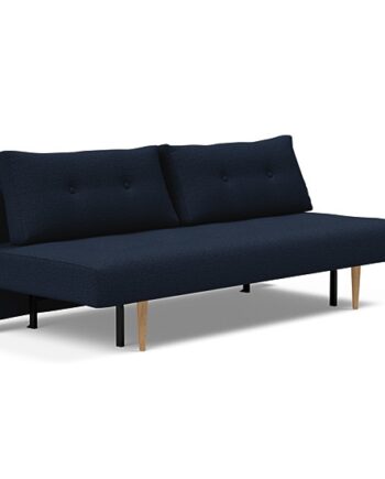Innovation  Recast Plus Sovesofa 140x200 Cm Med Lys Egetræsben-528 Nister Blå